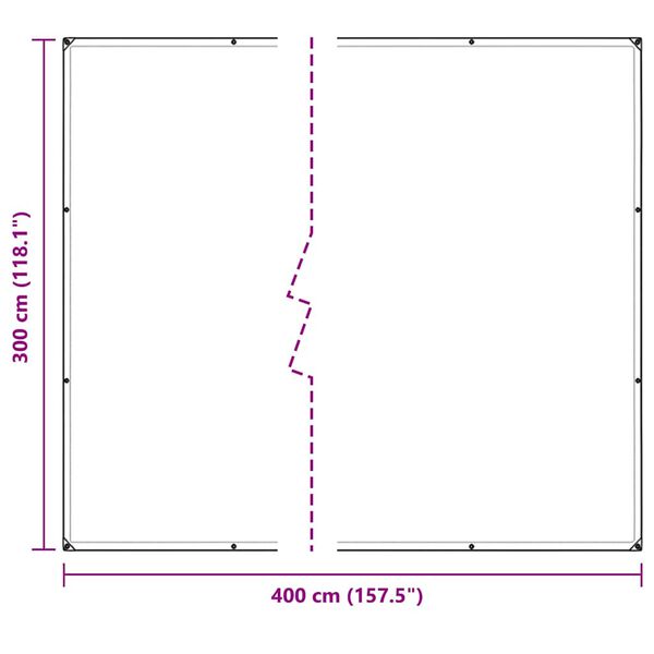 vidaXL Σαφής μουσαμάς με οπές 3x4 μ PVC