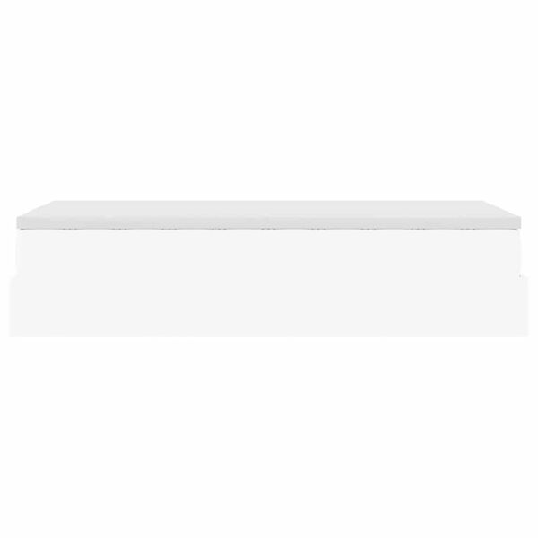 vidaXL Οθωμανικό κρεβάτι με στρώμα Λευκό 90x200cm Faux Leather