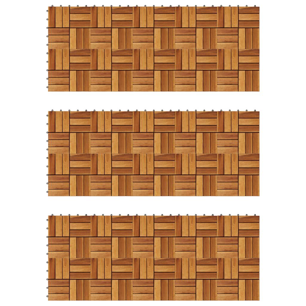 Σετ Πλακάκια Deck 30 τεμ. 30 x 30 από Ξύλο Ακακίας