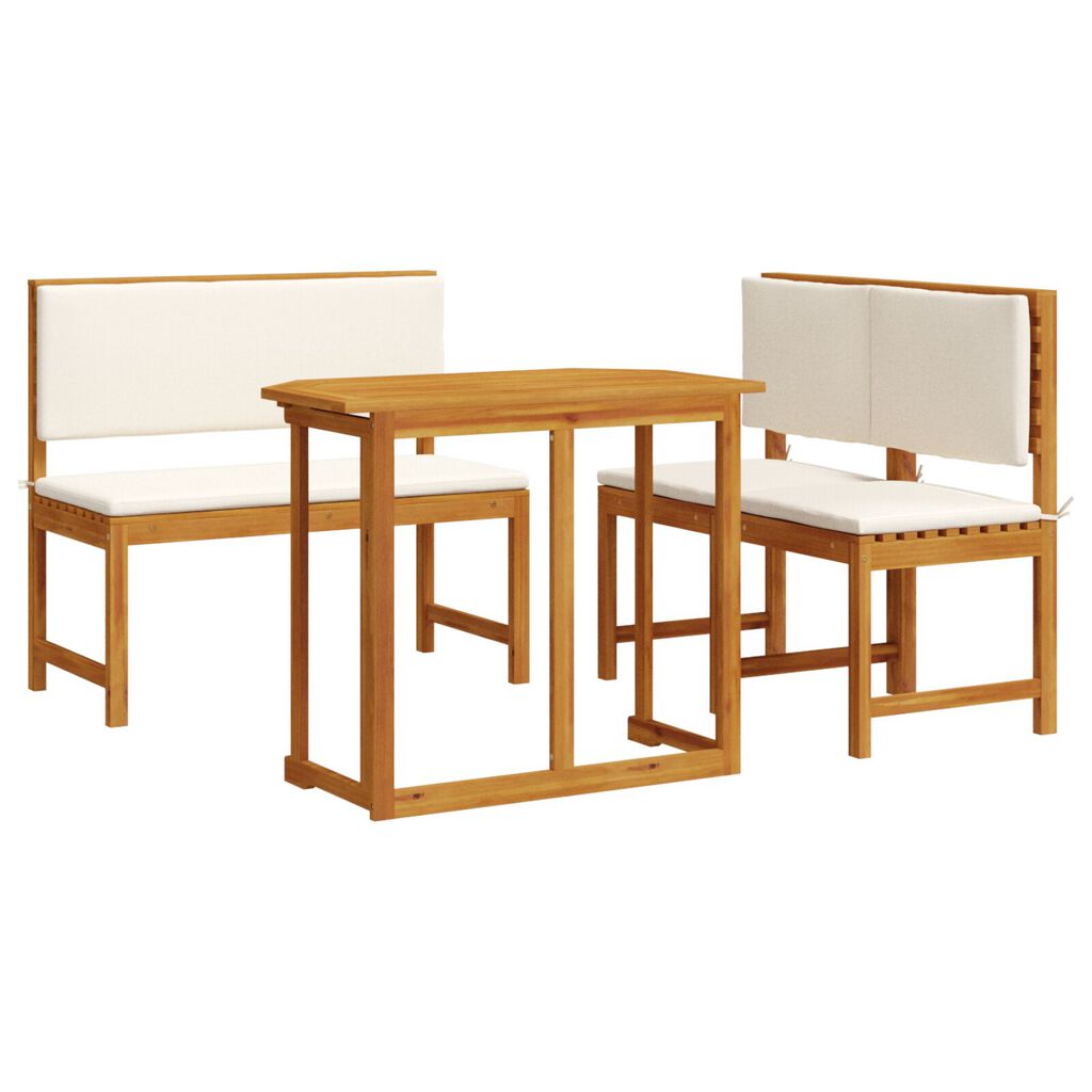 vidaXL 4 Piece Garden Dining Set Solid Wood Acacia