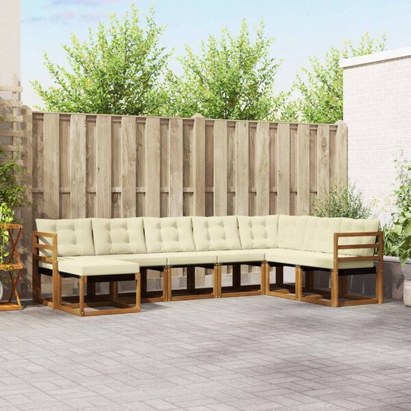 vidaXL &Sigma;&epsilon;&iota;&rho;ά &Kappa;&alpha;&nu;&alpha;&pi;έ &Epsilon;&xi;&omega;&tau;&epsilon;&rho;&iota;&kappa;&omicron;ύ &mu;&epsilon; &mu;&alpha;&xi;&iota;&lambda;ά&rho;&iota; 8 pcs &Phi;&upsilon;&sigma;&iota;&kappa;ό &kappa;&alpha;&iota; &Kappa;&rho;έ&mu;&alpha;