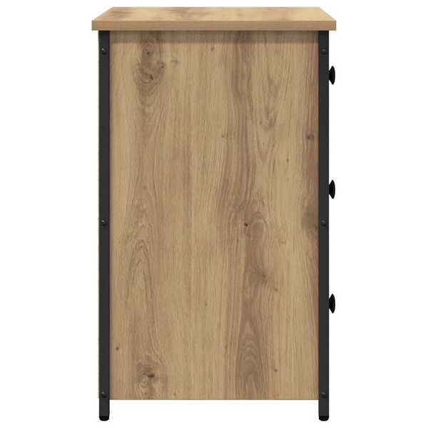 vidaXL Κομοδίνο με συρτάρι artisan δρυς 40 x 36 x 60 εκ