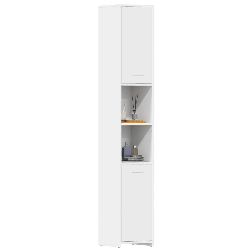 vidaXL Στήλη Μπάνιου Λευκή 30 x 30 x 183,5 εκ. από Επεξεργασμένο Ξύλο