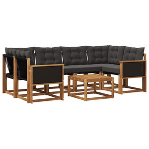 vidaXL &Sigma;&epsilon;&iota;&rho;ά &Kappa;&alpha;&nu;&alpha;&pi;έ &Epsilon;&xi;&omega;&tau;&epsilon;&rho;&iota;&kappa;&omicron;ύ &mu;&epsilon; &mu;&alpha;&xi;&iota;&lambda;ά&rho;&iota; 7 pcs &Phi;&upsilon;&sigma;&iota;&kappa;ό &kappa;&alpha;&iota; &Mu;&alpha;ύ&rho;&omicron;