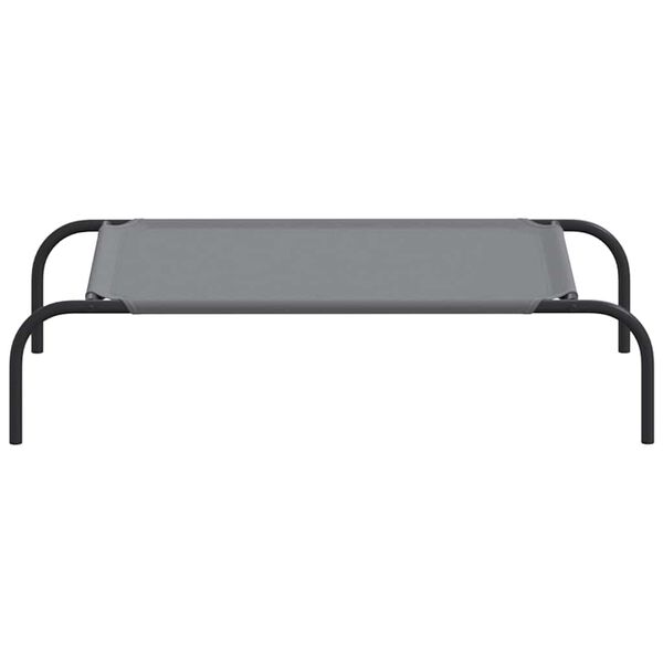 vidaXL Ανυψωμένο κρεβάτι σκύλου γκρι 90x50x20 cm ύφασμα Οξφόρδης