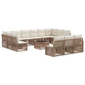 vidaXL &Sigma;&epsilon;&tau; &Kappa;&alpha;&nu;&alpha;&pi;έ &Kappa;ή&pi;&omicron;&upsilon; 14 pcs &Mu;&pi;&epsilon;&zeta; &sigma;&upsilon;&nu;&theta;&epsilon;&tau;&iota;&kappa;ό &rho;&alpha;&tau;ά&nu;
