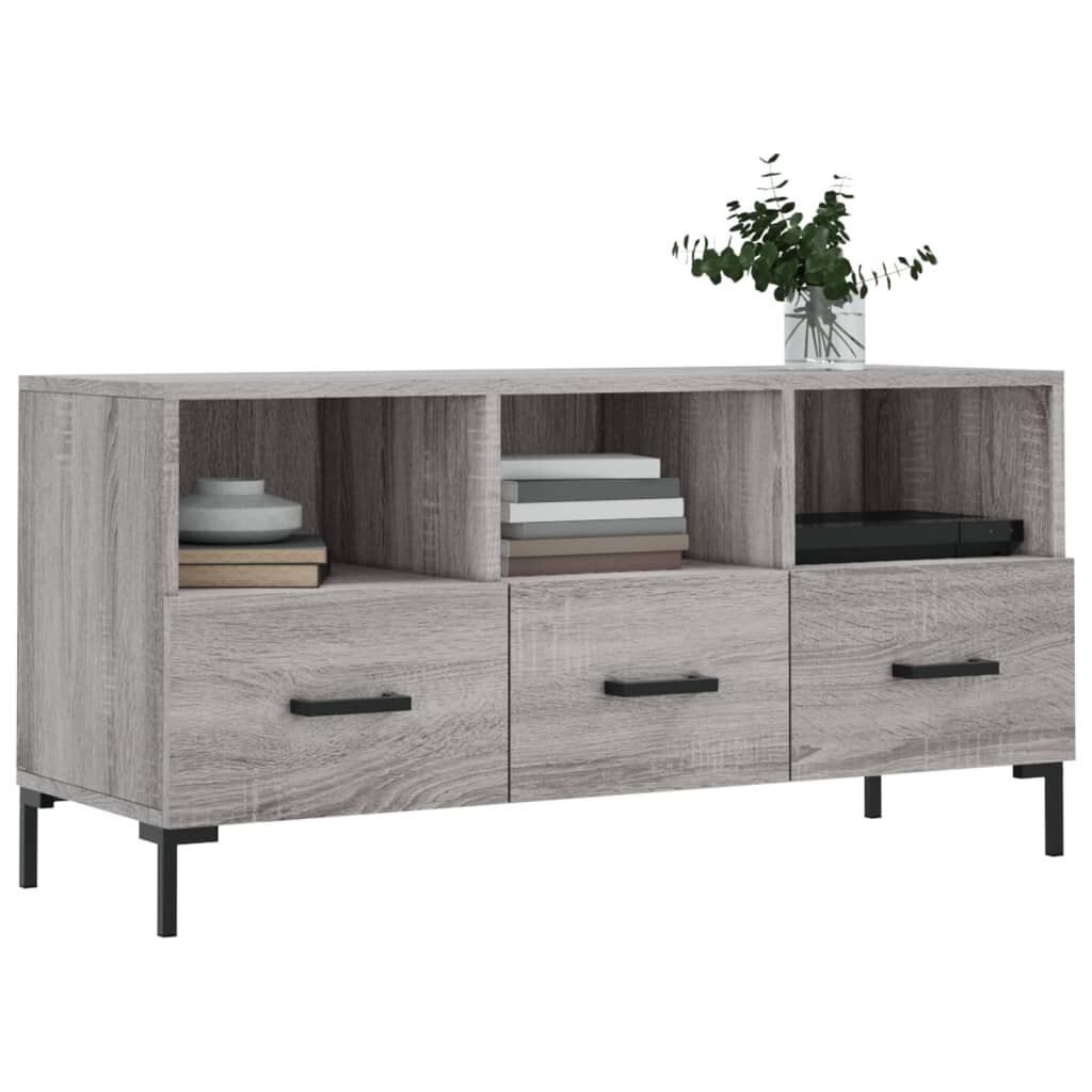 vidaXL Έπιπλο Τηλεόρασης Γκρι Sonoma 102 x 36 x 50 εκ. Επεξεργ. Ξύλο