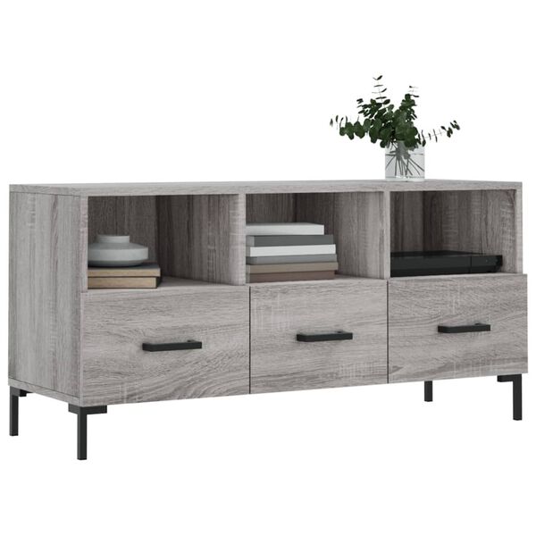 vidaXL Έπιπλο Τηλεόρασης Γκρι Sonoma 102 x 36 x 50 εκ. Επεξεργ. Ξύλο