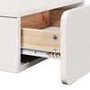 vidaXL Κομοδίνο με συρτάρι Λευκό 44 x 32.5 x 40 εκ. Μασίφ ξύλο πεύκου