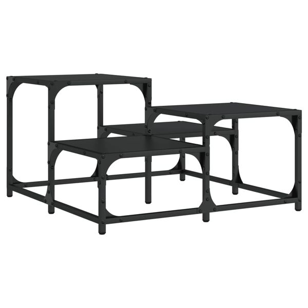 vidaXL Τραπεζάκι Σαλονιού Μαύρο 68 x 68 x 40 εκ. Επεξεργασμένο Ξύλο