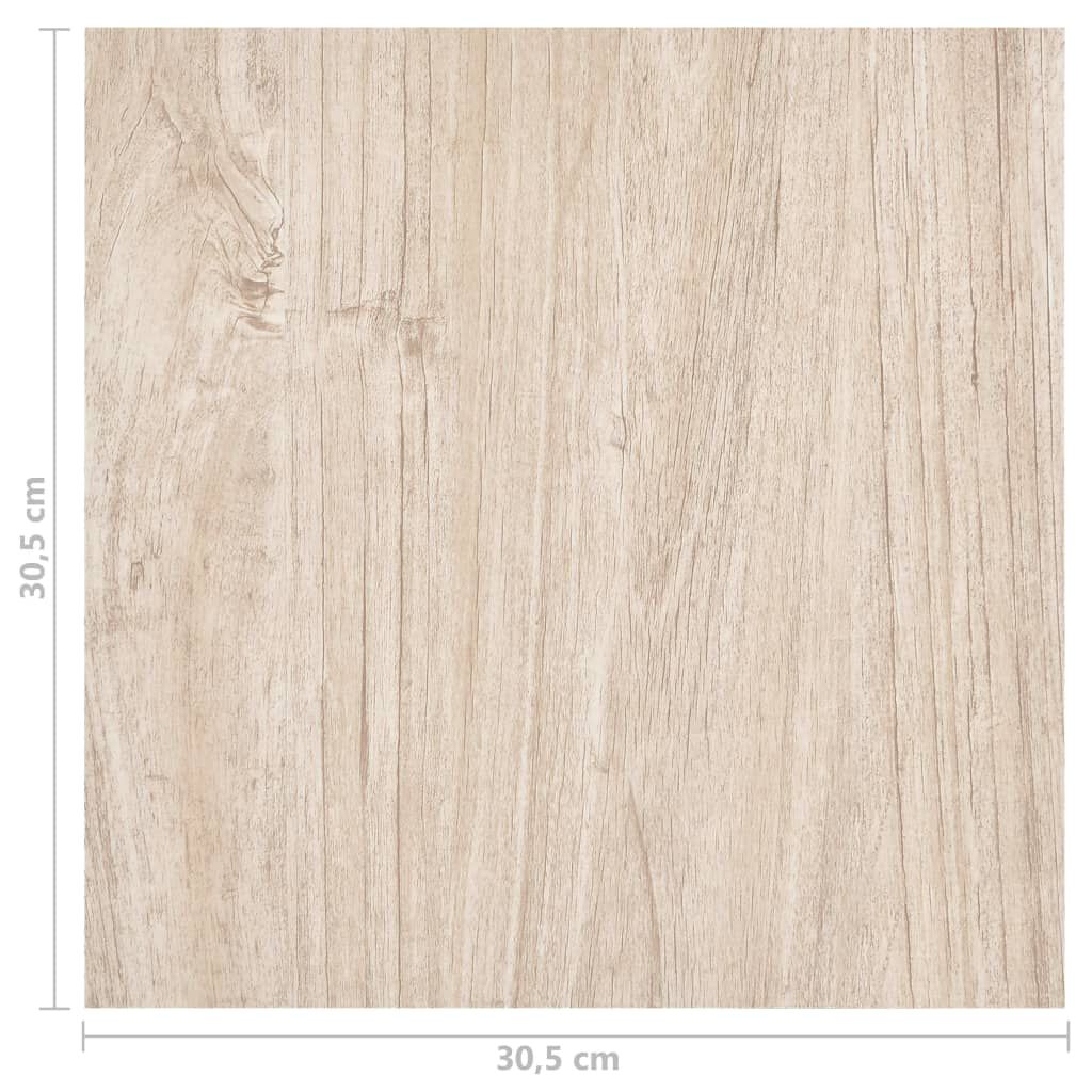 vidaXL Δάπεδο Αυτοκόλλητο Ανοιχτό Καφέ 55 τεμ. 5,11 μ² από PVC