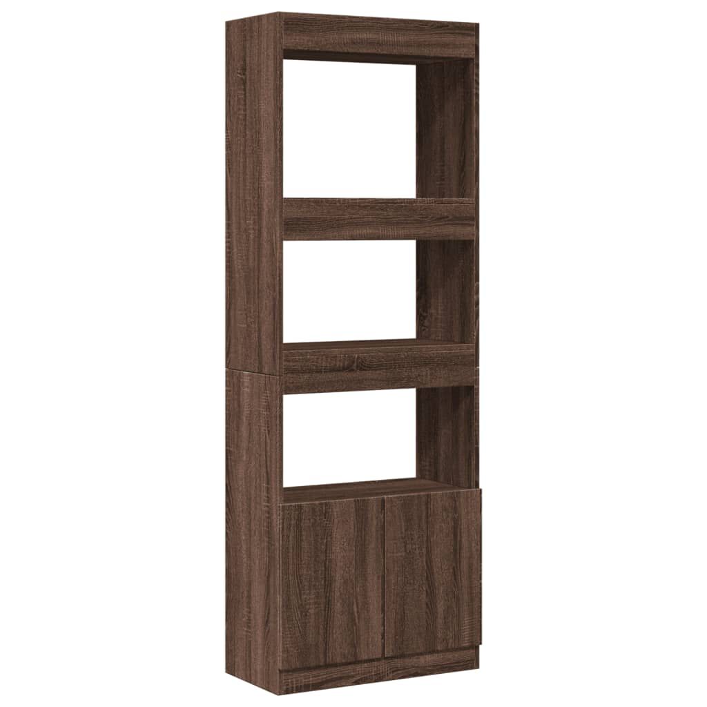 vidaXL Ντουλάπι Καφέ Δρυς 63x33x180 εκ. από Επεξεργασμένο Ξύλο