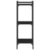 vidaXL Βιβλιοθήκη 3 Επιπέδων Μαύρη 40 x 30 x 86 εκ. Επεξεργασμένο Ξύλο