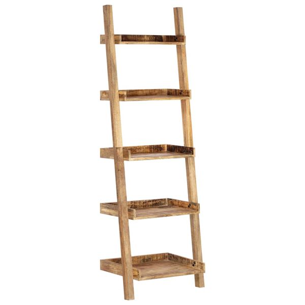 vidaXL Σκάλα Ραφιέρα Καφέ 75 x 37 x 205 εκ. από Μασίφ Ξύλο Μάνγκο