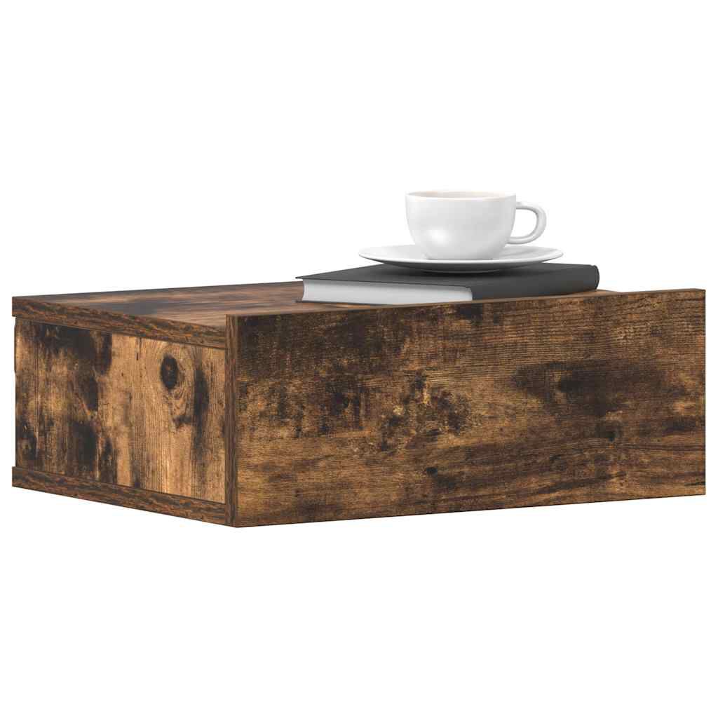 vidaXL Κομοδίνο Κρεμαστό Καπνιστή Δρυς 40 x 30 x 15 εκ. Επεξεργ. Ξύλο