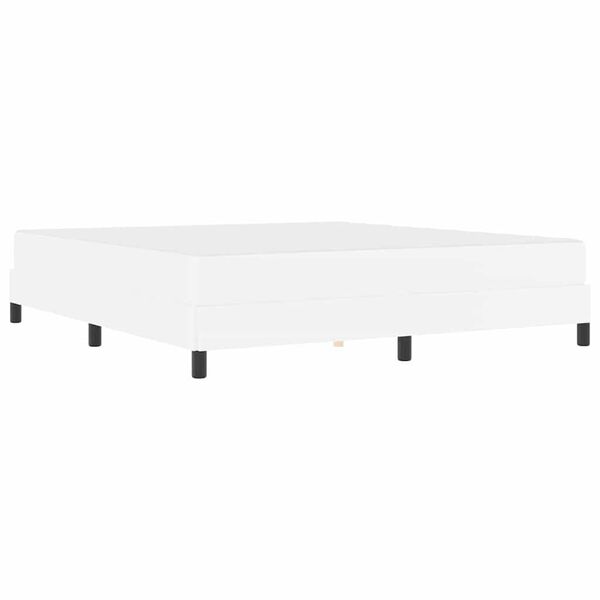 vidaXL Κρεβάτι με στρώμα Καθαρό Λευκό 180 x 200 cm Τεχνητό δέρμα