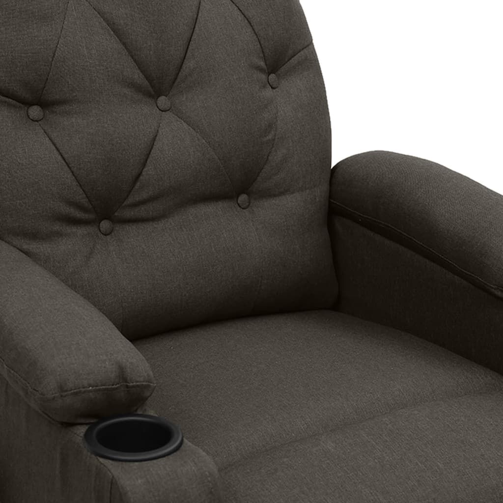 vidaXL Πολυθρόνα Μασάζ Taupe Υφασμάτινη