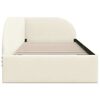 vidaXL Κρεβάτι Γωνίας με κεφαλάρι Κρεμ 80 εκ x 200 εκ Βελούδο