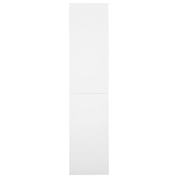 vidaXL Ντουλάπα Γραφείου με Συρόμενη Πόρτα Λευκή 90x40x180 εκ Ατσάλινη