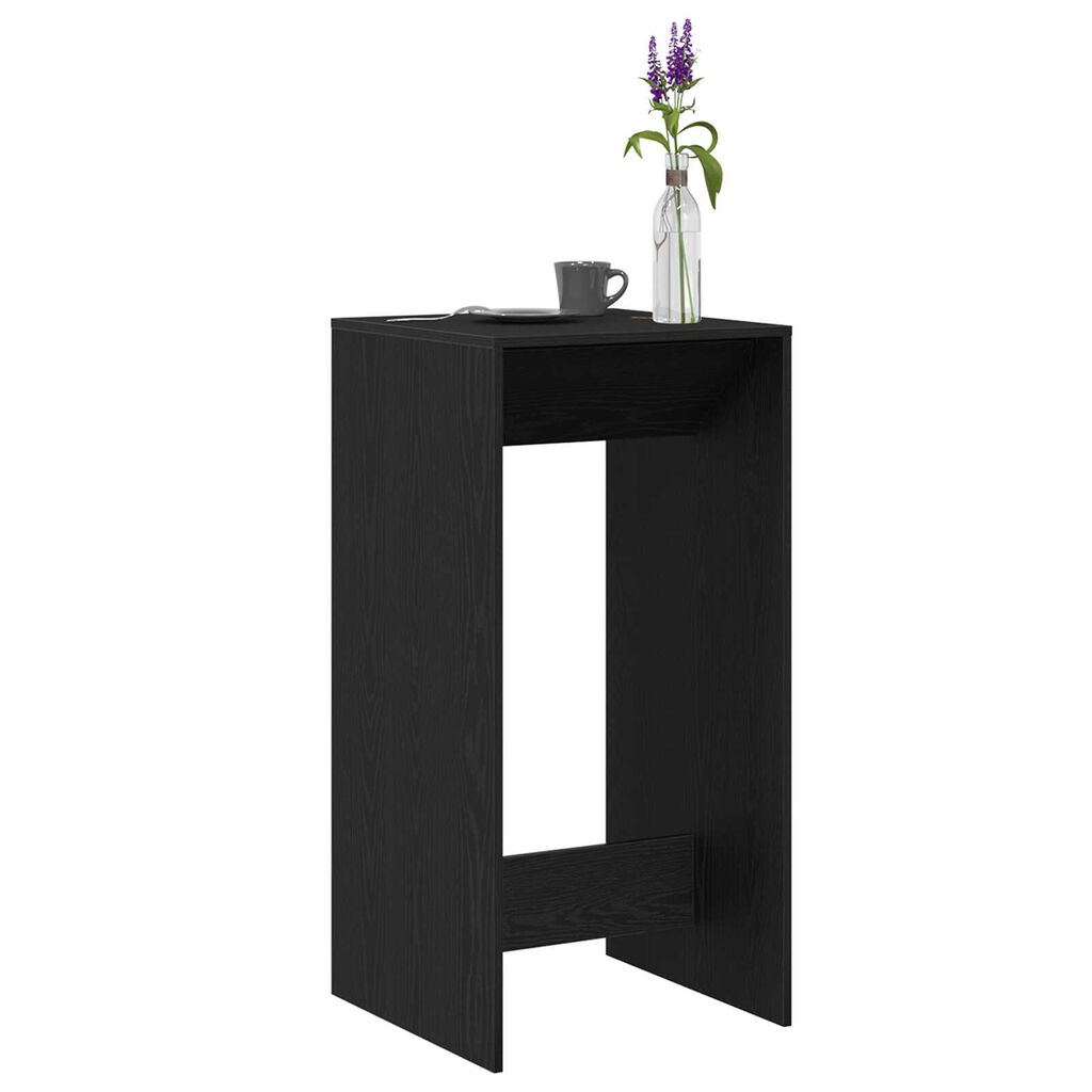 vidaXL Τραπέζι μπαρ Μαύρη Οξυά 51 x 50 x 103.5 εκ. Επεξεργασμένο ξύλο