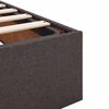 vidaXL Οθωμανικό κρεβάτι με στρώμα Σκούρο καφέ 80x200cm ύφασμα