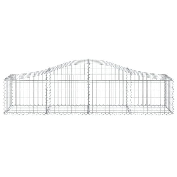vidaXL Συρματοκιβώτια Τοξωτά 4 τεμ. 200x50x40/60 εκ. Γαλβαν. Ατσάλι
