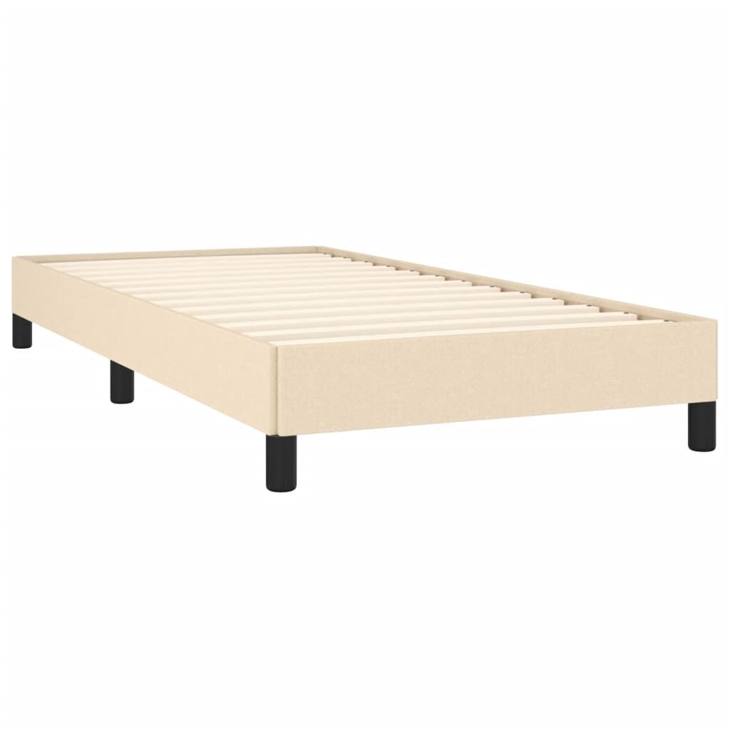 vidaXL Πλαίσιο κρεβατιού χωρίς στρώμα Κρέμα 80x200 cm Ύφασμα