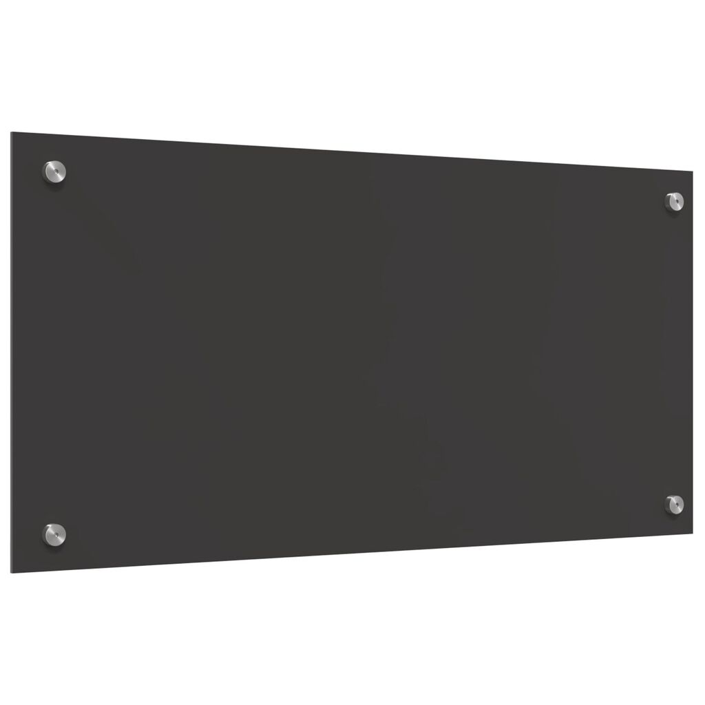 vidaXL Κουζίνα Πίσω τοίχωμα Σκούρο Γκρι 80x40x0,6 εκ Σκληρυμένο Γυαλί