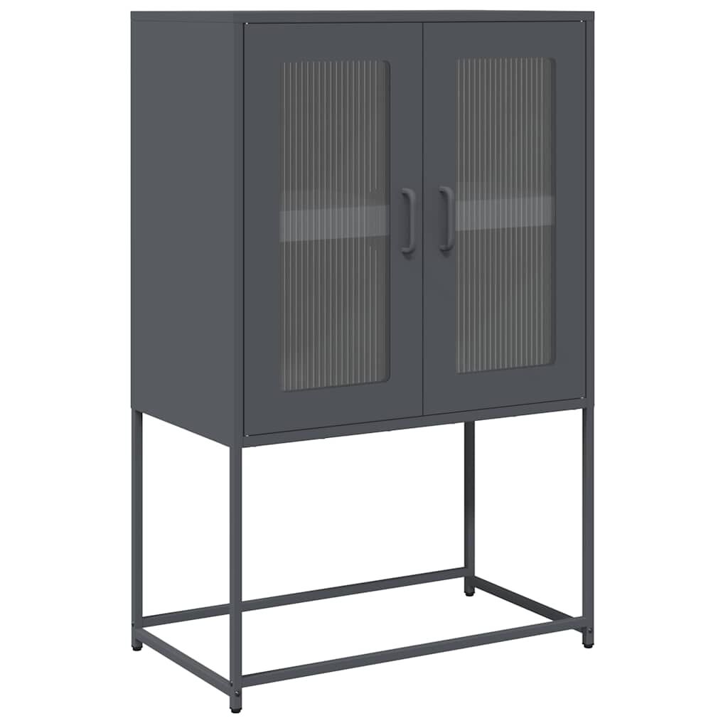 vidaXL Highboard Ανθρακί 68x39x107 cm Χάλυβας