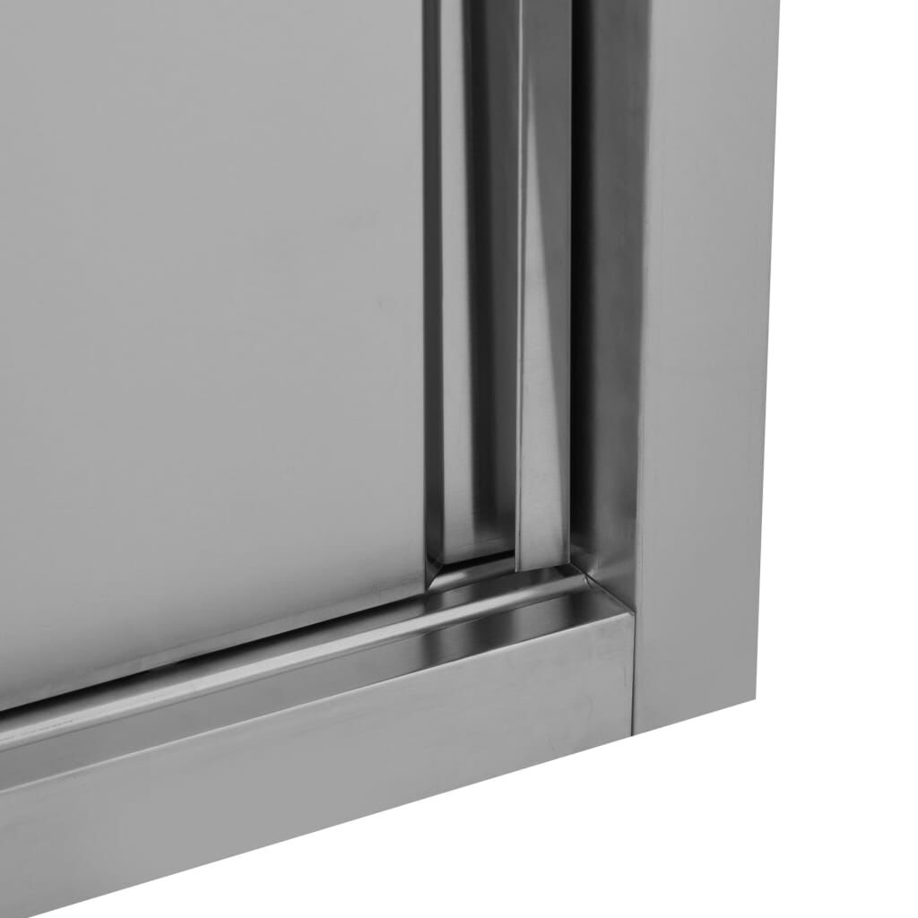 vidaXL Ερμάριο Τοίχου με Συρόμενες Πόρτες 150x40x50 εκ. Ανοξ. Ατσάλι