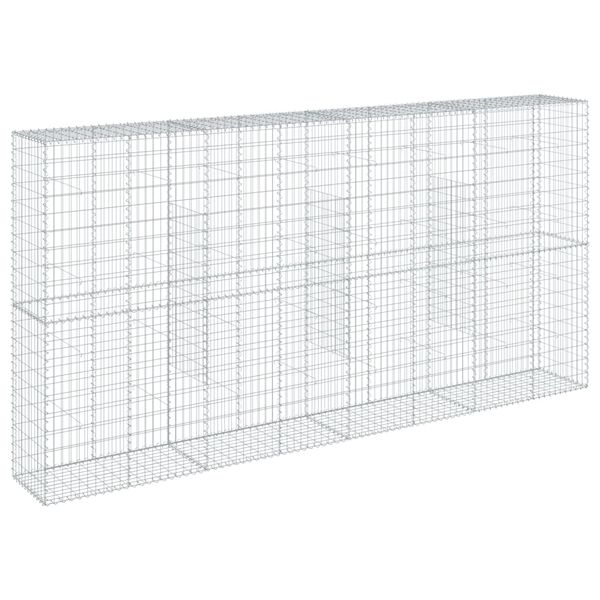 vidaXL Συρματοκιβώτιο με Κάλυμμα 400x50x200εκ. από Γαλβανισμένο Χάλυβα