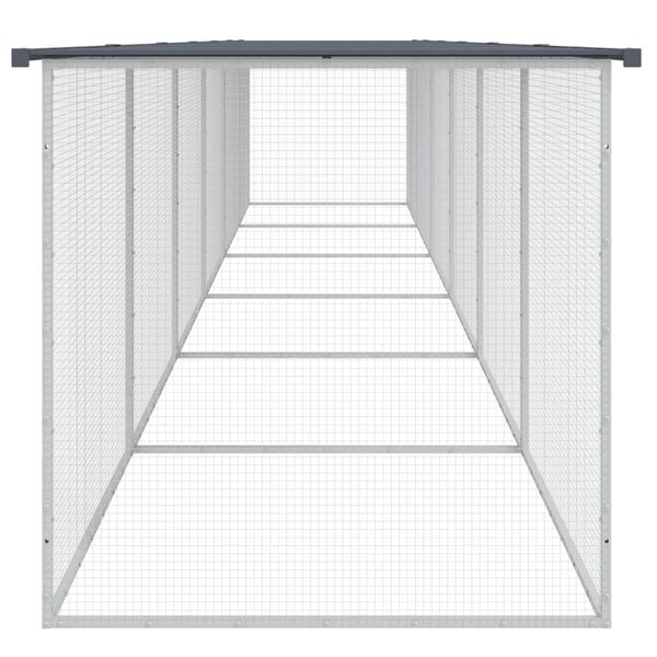 vidaXL Κοτέτσι - Κλουβί με Στέγη Ανθρακί 603x98x90 εκ. Γαλβαν. Ατσάλι