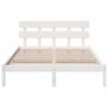 vidaXL Σκελετός Κρεβατιού Λευκό 160 x 200 cm Μασίφ ξύλο πεύκου