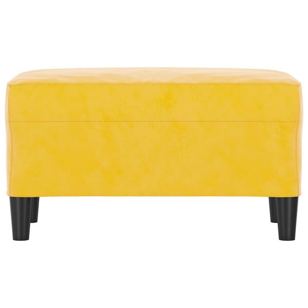 vidaXL Πάγκος Κίτρινο 70 x 35 x 41 εκ. Βελούδινος