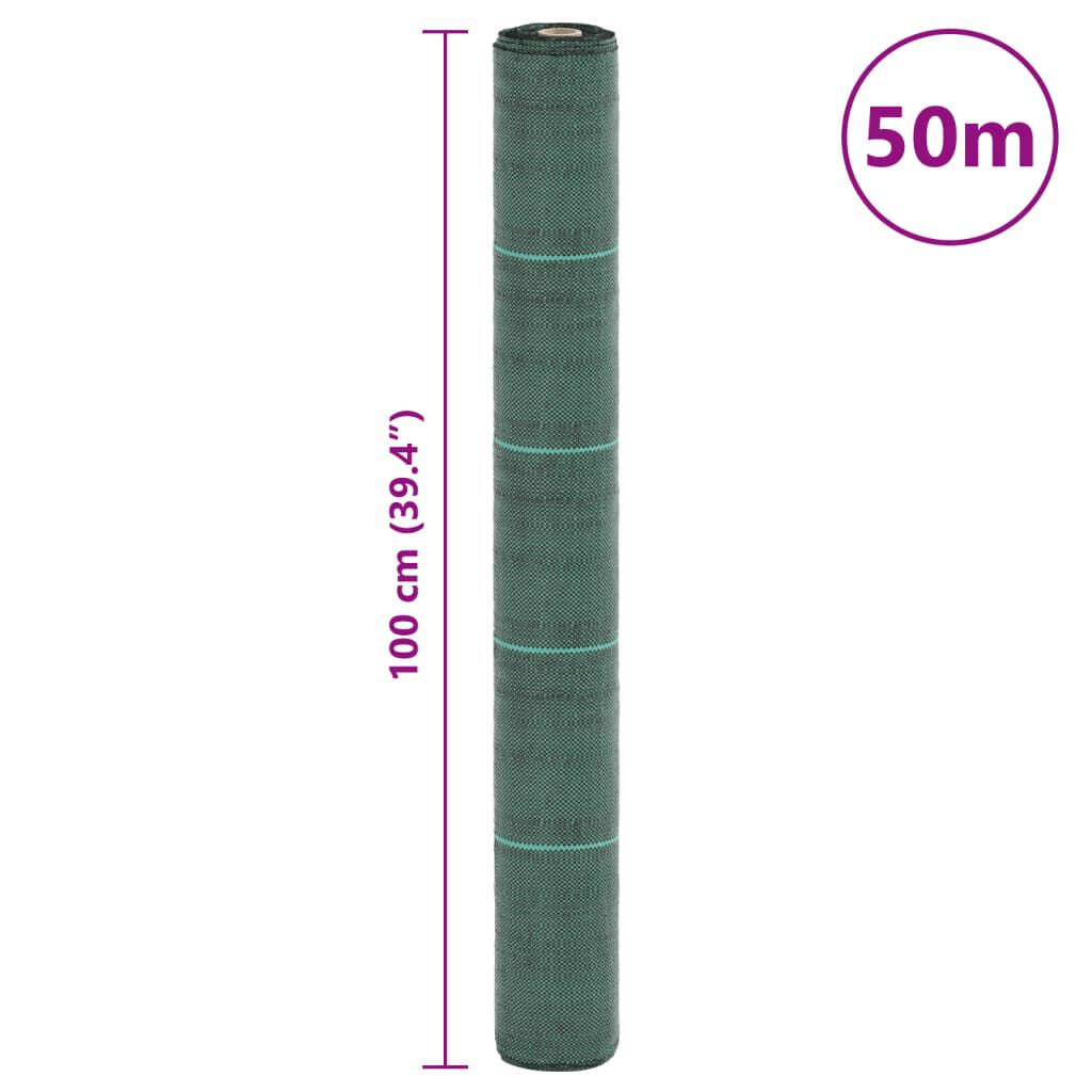 vidaXL Μεμβράνη Εδαφοκάλυψης Πράσινη 1x50 μ. από Πολυπροπυλένιο