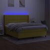 vidaXL &Kappa;&rho;&epsilon;&beta;ά&tau;&iota; Boxspring &mu;&epsilon; &Sigma;&tau;&rho;ώ&mu;&alpha; & LED &Pi;&rho;ά&sigma;&iota;&nu;&omicron; 180x200 &epsilon;&kappa; &Upsilon;&phi;&alpha;&sigma;&mu;ά&tau;&iota;&nu;&omicron;