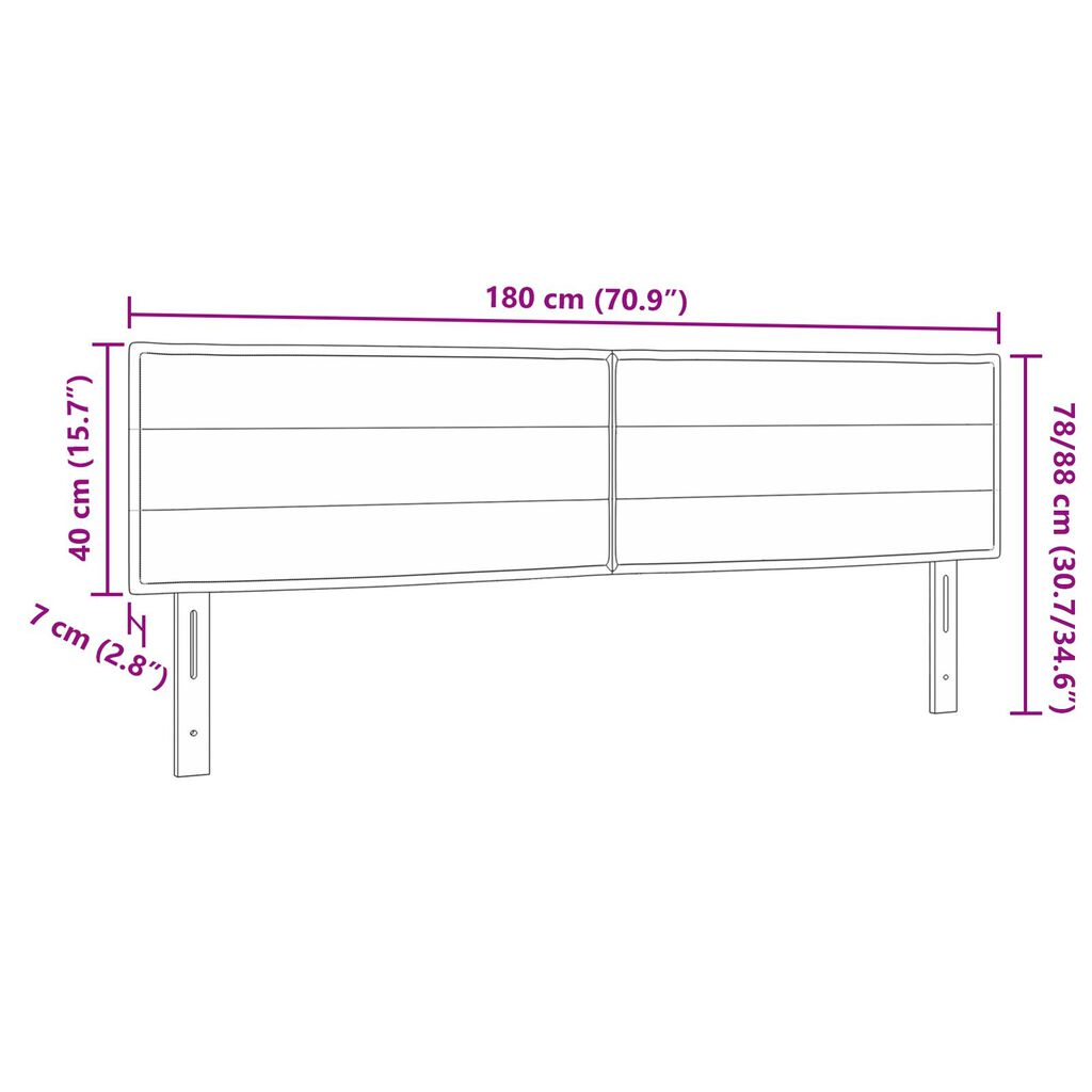 vidaXL LED Κεφαλάρι Σχεδίαση Γραμμών Ανοιχτό Γκρι 90 εκ Ύφασμα