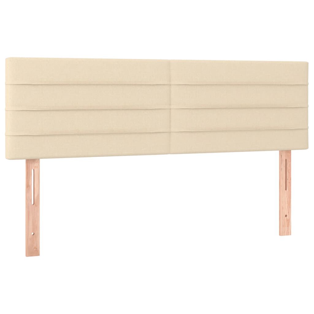 vidaXL Κεφαλάρια Κρεβατιού 2 τεμ. Κρεμ 72x5x78/88 εκ. Υφασμάτινα