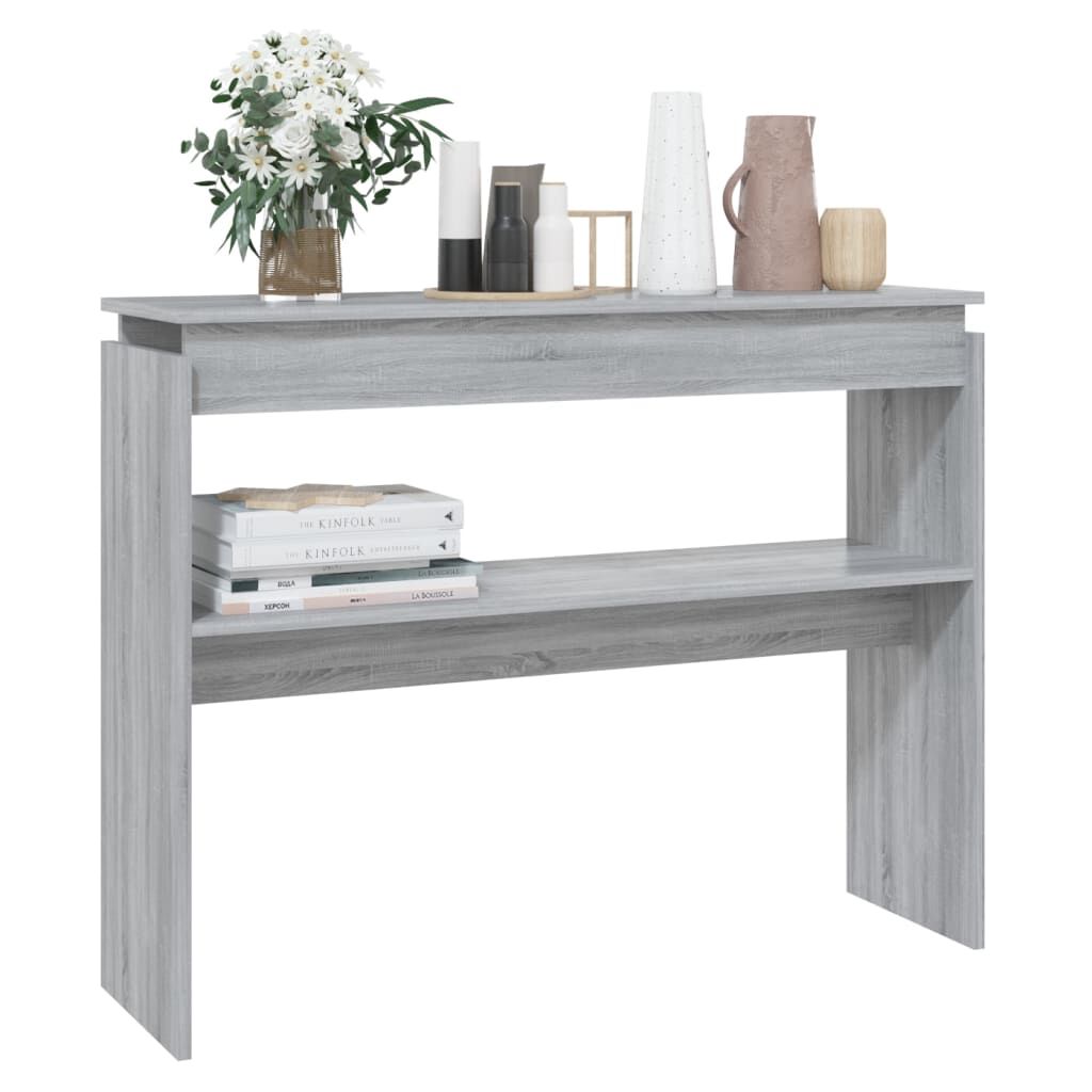 vidaXL Τραπέζι Κονσόλα Γκρι Sonoma 102x30x80 εκ. Επεξεργασμένο Ξύλο