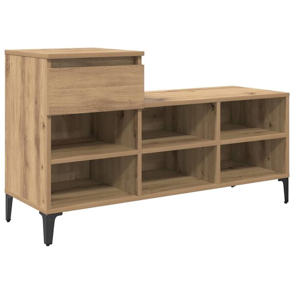 vidaXL Ντουλάπα Παπουτσιών με συρτάρι artisan δρυς 102 x 36 x 60 εκ.