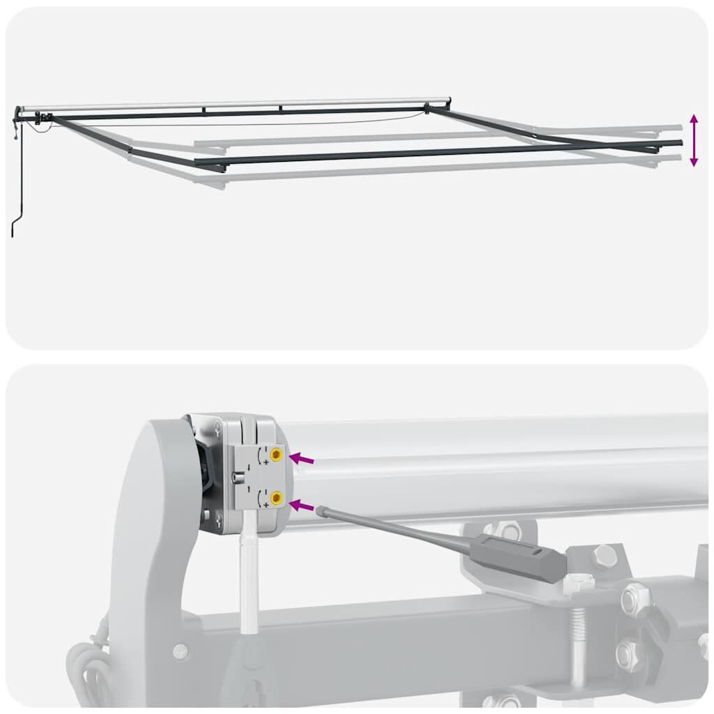 vidaXL Τέντα Πτυσσόμενη Αυτόματη με LED Καφέ 400x300 εκ.