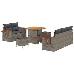 vidaXL &Sigma;&epsilon;&tau; &Kappa;&alpha;&nu;&alpha;&pi;έ &Kappa;ή&pi;&omicron;&upsilon; 8 pcs &Gamma;&kappa;&rho;&iota; &sigma;&upsilon;&nu;&theta;&epsilon;&tau;&iota;&kappa;ό &rho;&alpha;&tau;ά&nu;