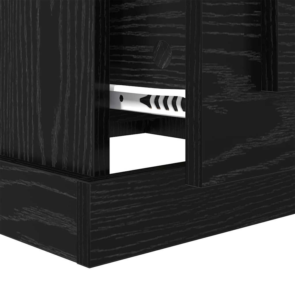 vidaXL Τραπεζάκι σαλονιού with Drawer Μαύρη δρυς 50 x 50 x 35 cm