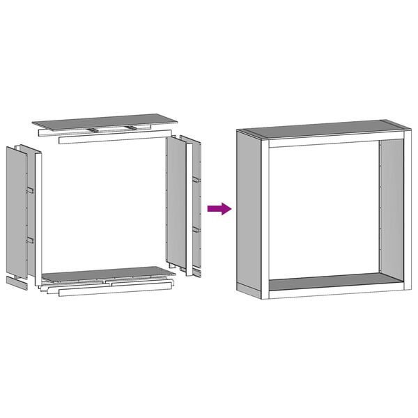vidaXL Ραφιέρα Καυσόξυλων 100x40x100 εκ. από Ανοξείδωτο ατσάλι