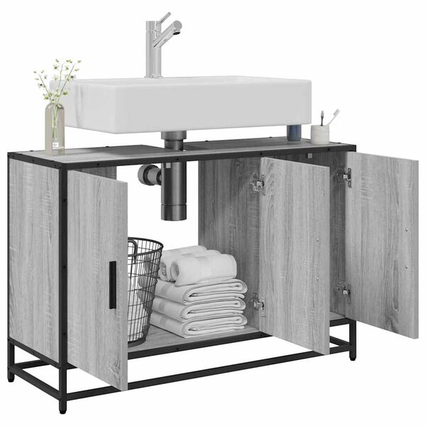 vidaXL &Nu;&tau;&omicron;&upsilon;&lambda;ά&pi;&iota; &nu;&iota;&pi;&tau;ή&rho;&alpha; &mu;&pi;ά&nu;&iota;&omicron;&upsilon; &gamma;&kappa;&rho;&iota; Sonoma 90x33x60 cm