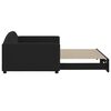 vidaXL Καναπές Κρεβάτι Συρόμενος Μαύρος 100 x 200 εκ. Υφασμάτινος