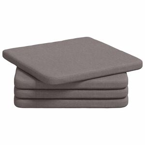 vidaXL Μαξιλάρια καθισμάτων 4 pcs Taupe 40 x 40 x 3 cm ύφασμα