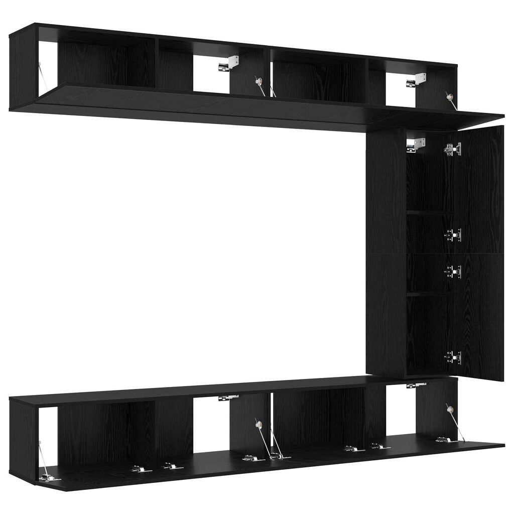 vidaXL Σετ επίπλου τηλεόρασης 5 pcs Μαύρη δρυς 100 x 30 x 30 cm