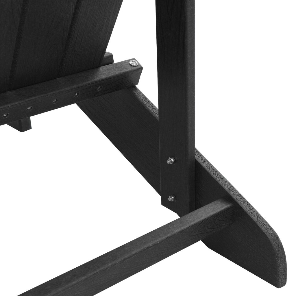 vidaXL Καρέκλα Adirondack Μαύρη 74x82x91 εκ. HDPE