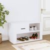 vidaXL Παπουτσοθήκη Λευκή 80 x 35 x 45 εκ. από Επεξεργασμένο Ξύλο